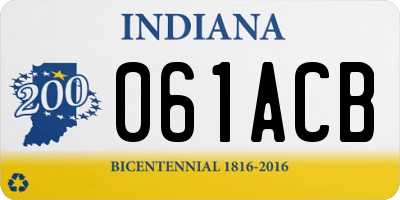 IN license plate 061ACB