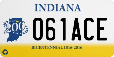 IN license plate 061ACE