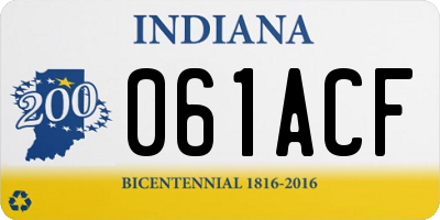 IN license plate 061ACF