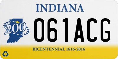IN license plate 061ACG