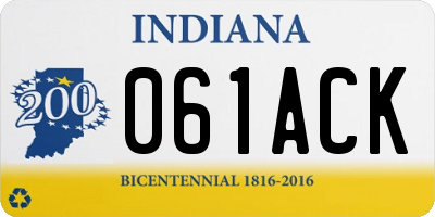 IN license plate 061ACK