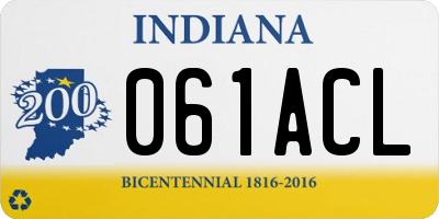 IN license plate 061ACL