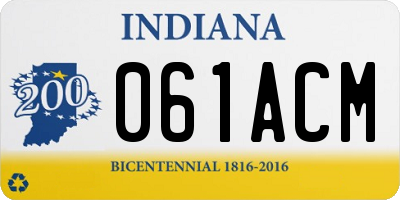 IN license plate 061ACM