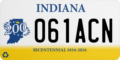IN license plate 061ACN