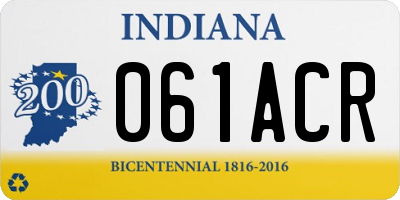 IN license plate 061ACR