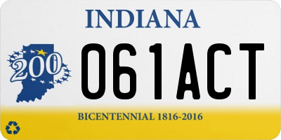 IN license plate 061ACT