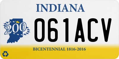 IN license plate 061ACV