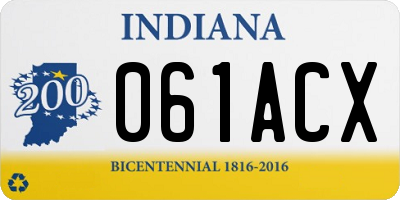 IN license plate 061ACX