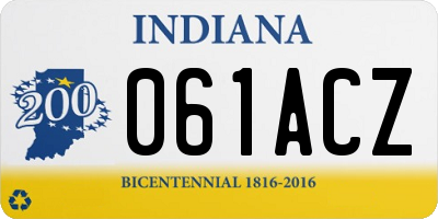 IN license plate 061ACZ