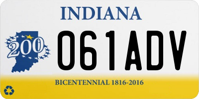 IN license plate 061ADV