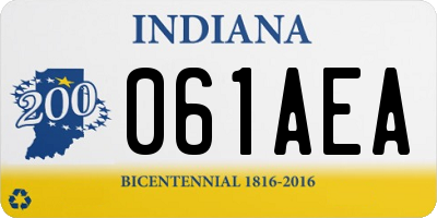 IN license plate 061AEA