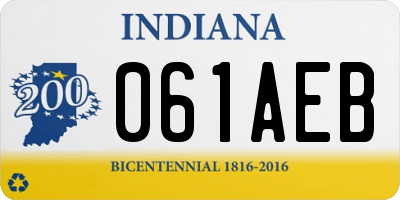 IN license plate 061AEB