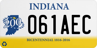 IN license plate 061AEC