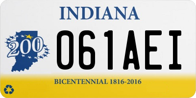 IN license plate 061AEI
