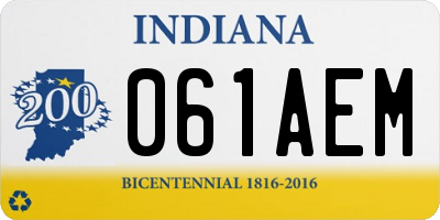 IN license plate 061AEM