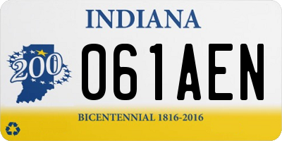 IN license plate 061AEN