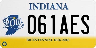 IN license plate 061AES