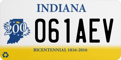 IN license plate 061AEV