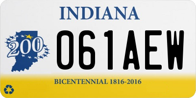 IN license plate 061AEW
