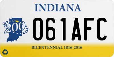 IN license plate 061AFC