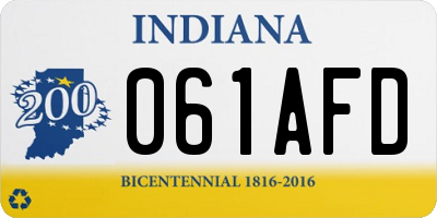 IN license plate 061AFD