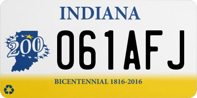 IN license plate 061AFJ