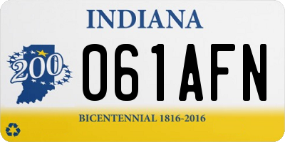 IN license plate 061AFN