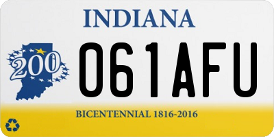 IN license plate 061AFU