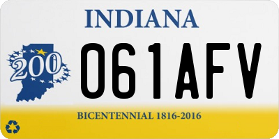 IN license plate 061AFV
