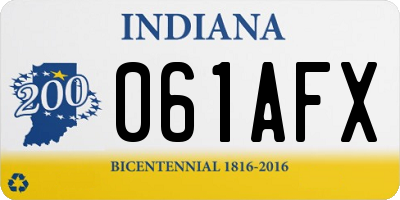 IN license plate 061AFX