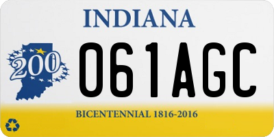 IN license plate 061AGC