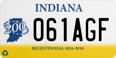 IN license plate 061AGF