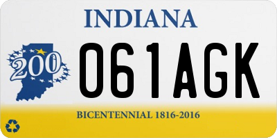 IN license plate 061AGK
