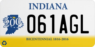 IN license plate 061AGL