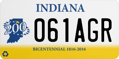 IN license plate 061AGR