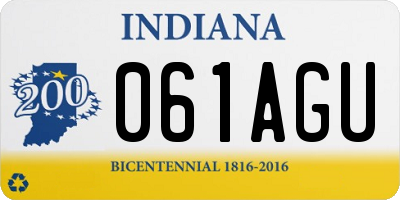 IN license plate 061AGU