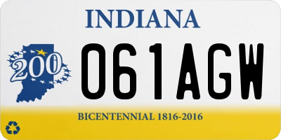 IN license plate 061AGW