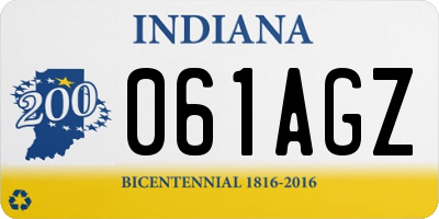IN license plate 061AGZ