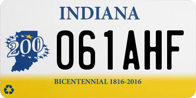 IN license plate 061AHF
