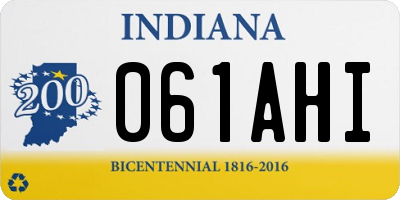 IN license plate 061AHI