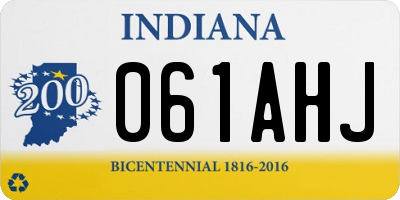 IN license plate 061AHJ