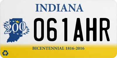IN license plate 061AHR