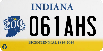 IN license plate 061AHS