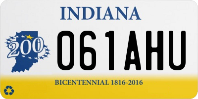 IN license plate 061AHU