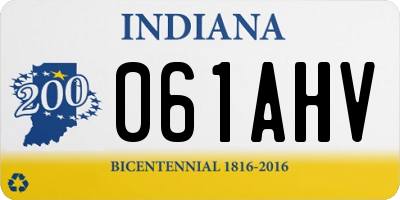 IN license plate 061AHV