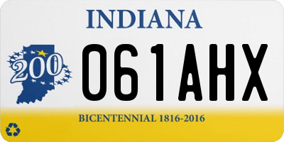 IN license plate 061AHX