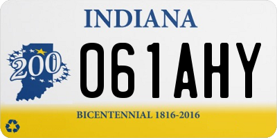 IN license plate 061AHY