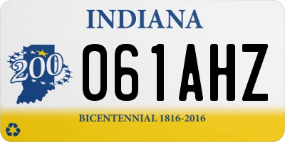 IN license plate 061AHZ