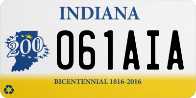 IN license plate 061AIA