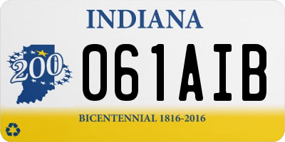 IN license plate 061AIB